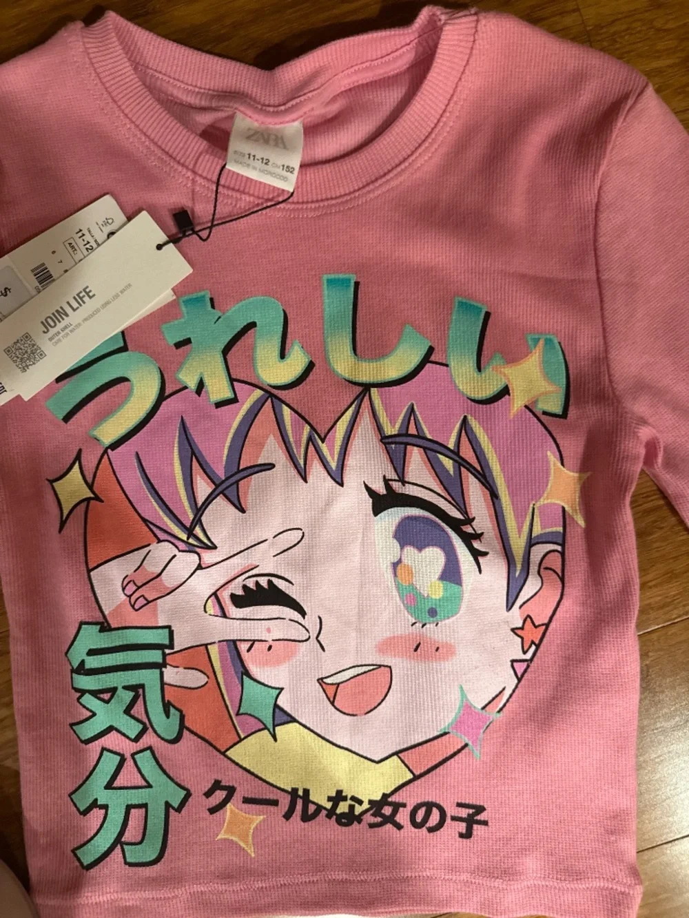 ZARA girls long sleeve top